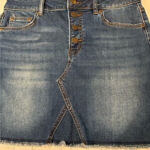Southern Tide Button Front Denim Mini Skirt Size 26